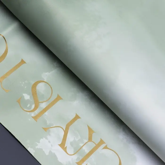 Пленка для цветов матовая, &laquo;Акварель&raquo;, 57&times;57 см, зелёный