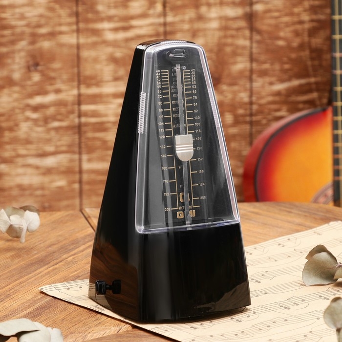 Метроном механический Gleam, черный, 40-408 ударов в минуту, 21 х 10 х 12 см, Метроном механический Gleam, черный, 40-408 ударов в минуту, 21 х 10 х 12 см,