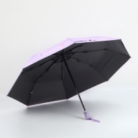 Зонт автоматический &laquo;Цветы&raquo;, эпонж, 3 сложения, 8 спиц, R = 48/55 см, D = 110 см, цвет МИКС