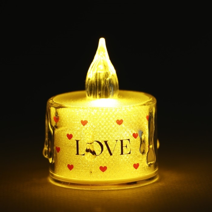 Свеча светодиодная со звёздами, мод. СВ-21 «Love», 5 х 3,8 см. Свеча светодиодная со звёздами, мод. СВ-21 «Love», 5 х 3,8 см.