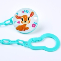 Держатель для соски - пустышки &laquo;Мамы и малыши: оленёнок&raquo;, на цепочке