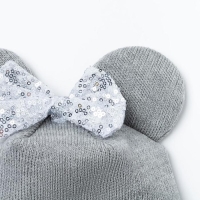 Шапка для девочки, цвет серый меланж, размер 42-46 Шапка для девочки, цвет серый меланж, размер 42-46