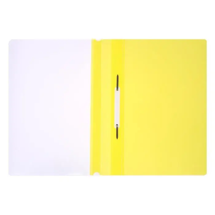 Папка-скоросшиватель Calligrata, А4, 120 мкм, жёлтая, прозрачный верх