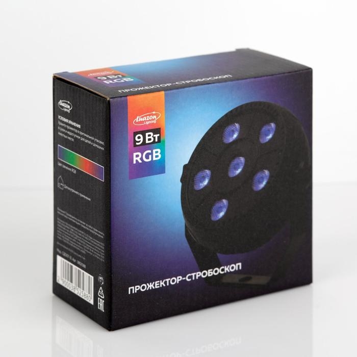 Прожектор PAR для сцены 6 &times; 1.5 Вт, свечение RGB, 220 В