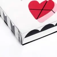 Коробка для печенья, 21&times;21&times;3 см, Сердце