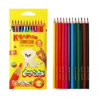 Карандаши 12 цветов "Каляка-Маляка", шестигранные, пластиковый корпус