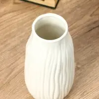 Ваза керамика настольная "Флоранс" волны, 22х9х6,5 см, белый