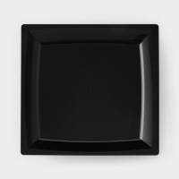 Тарелка пластиковая одноразовая, 17,2&times;17,2 см, квадратная, плоская, МИКС