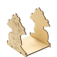 Кормушка для птиц дерево 18 x 16 x 15 см, Разобранная. "Лошадь"  Символ Года