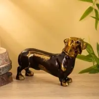 Сувенир интерьерный "Такса" 22х7х14 см, алюминий