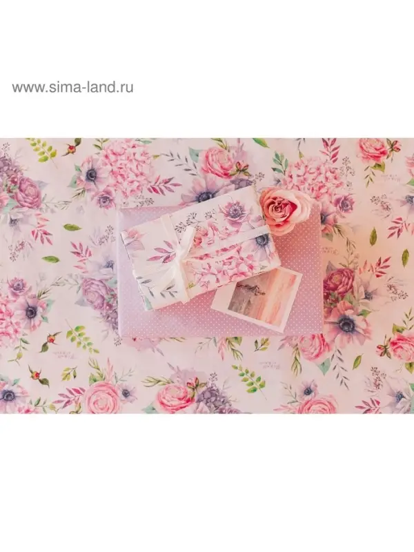 Бумага упаковочная крафтовая &laquo;Нежнее нежного&raquo;, 70 х 100 см