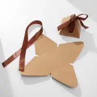 Коробочка подарочная складная &laquo;Пирамида&raquo; 7&times;7&times;8, коричневый