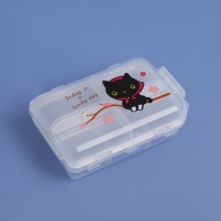 Таблетница, 10 &times; 6 &times; 3 см, 10 секций, цвет белый