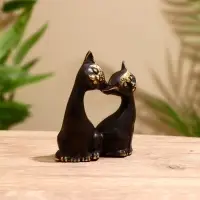 Сувенир бронза "Сладкая парочка кошек" 7,5х3,5х9 см
