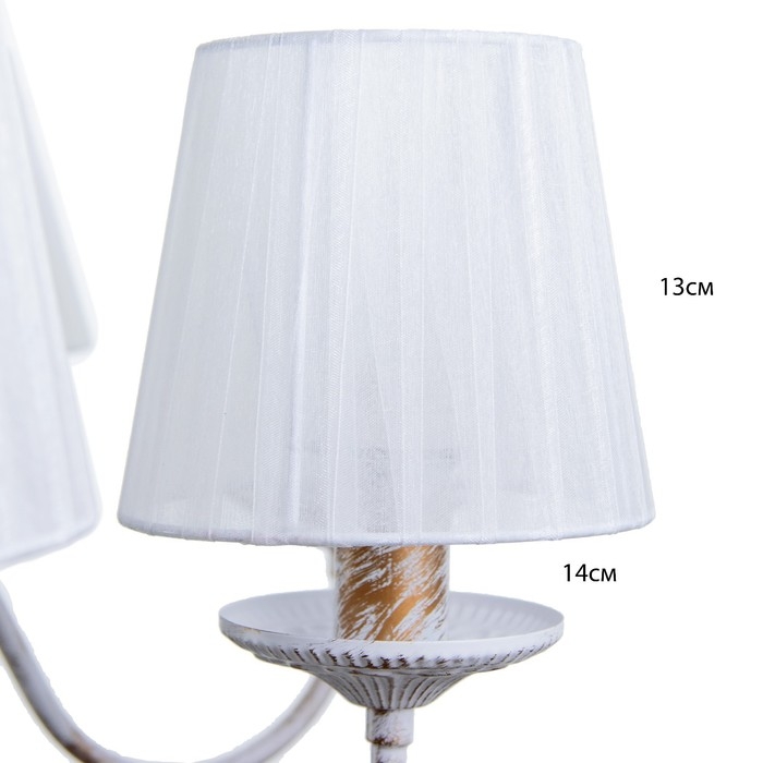 Люстра "Моника" 8хЕ14 40т белый с золотой патиной 72х72х40 см BayerLux