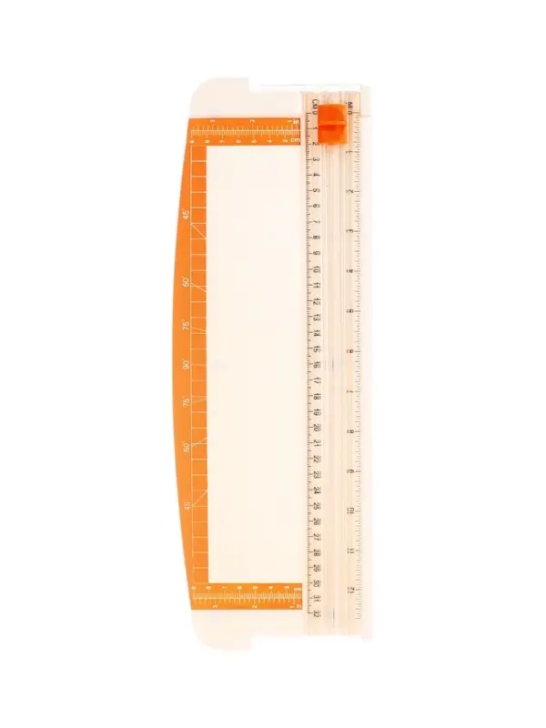 Резак для бумаги роликовый А4, до 3 листов,безопасное лезвие, длина реза 300мм,корпус белый