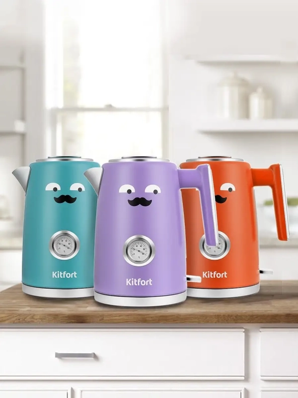 Чайник электрический металлический КТ-6144 - 1.7 л