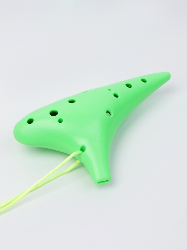 Окарина Music Life 12 отверстий, зелёная, 17,5 х 9,5 х 4,5 см