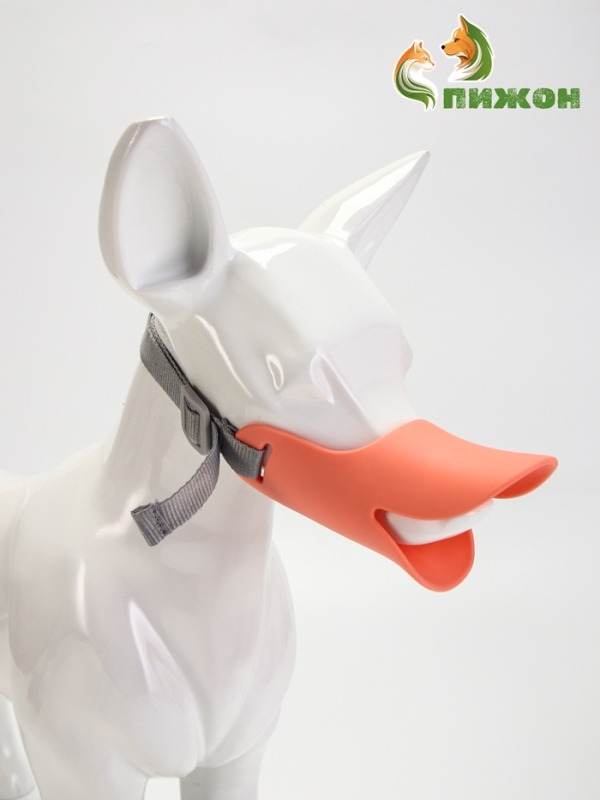 Намордник силиконовый фиксирующий, размер S (ОМ 12 см, ОШ 17-30 см), розовый