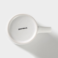 Кружка фарфоровая Доляна &laquo;Цветение любви&raquo;, 380 мл, цвет белый