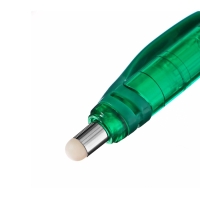 Ручка шариковая со стираемыми чернилами, линия 0,8 мм, автоматическая, стержень синий, корпус тонированный с резиновым держателем