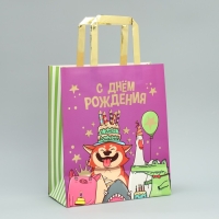 Пакет подарочный, упаковка, &laquo;С Днём рождения!&raquo;, ML 23 х 27 х 11.5 см