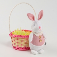 Мягкая игрушка &laquo;Зайка в костюме&raquo;, цвет розовый