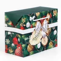 Пакет - коробка &laquo;Новогодний подарок&raquo;, 23 х 18 х 11 см, Новый год