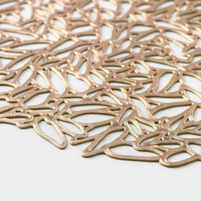 Салфетка сервировочная на стол &laquo;Манифик&raquo;, d=38 см, цвет золотой