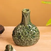 Сосуд для масла &laquo;Тропики&raquo;, 9&times;5.5&times;14 см, керамика, зелёный