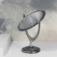 Зеркало настольное «Круг», двустороннее, с увеличением, d зеркальной поверхности 12,5 см, цвет чёрный Зеркало настольное «Круг», двустороннее, с увеличением, d зеркальной поверхности 12,5 см, цвет чёрный