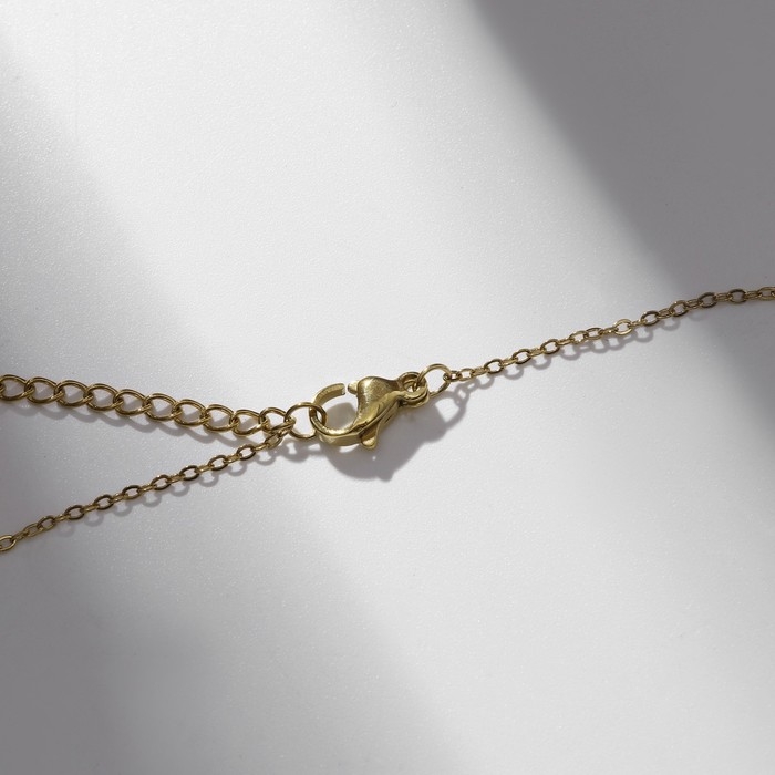 Кулон-оберег &laquo;Мини&raquo; рука хамса, цвет бело-голубой в серебре, 38 см