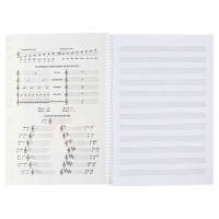 Тетрадь для нот А4 24 листа, на гребне "Музыка для души", обложка мелованный картон, справочная информация, блок 80 г/м2 Тетрадь для нот А4 24 листа, на гребне "Музыка для души", обложка мелованный картон, справочная информация, блок 80 г/м2