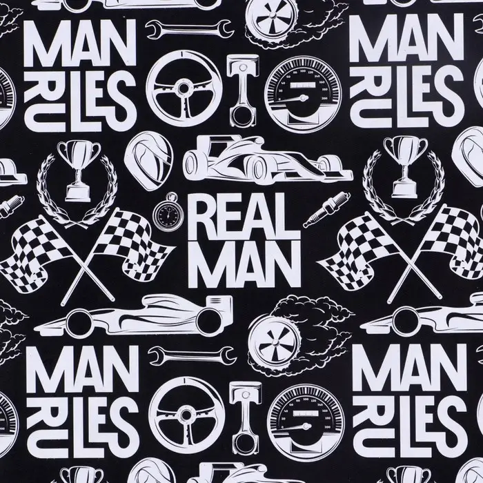 Бумага упаковочная глянцевая двухсторонняя &laquo;Брутальность&raquo;, 50 х 70 см