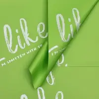 Пленка для цветов матовая, &laquo;Ты мне нравишься&raquo;, 57&times;57 см, зелёная мята, 65 мкм