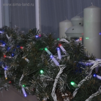 Гирлянда &laquo;Нить&raquo; 10 м, IP65, УМС, белая нить, 100 LED, свечение мульти, 220 В