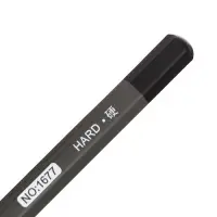 Карандаш угольный чёрный, Hard, корпус серый