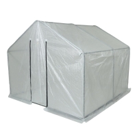 Теплица, 2,5 &times; 2,45 &times; 2,1 м, оцинкованный металл, профиль d = 25 мм, чехол из армированной плёнки 120 мкм