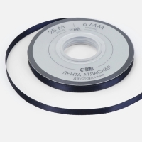 Лента атласная двухсторонняя №330 6мм*25&plusmn;1м кобальт TR