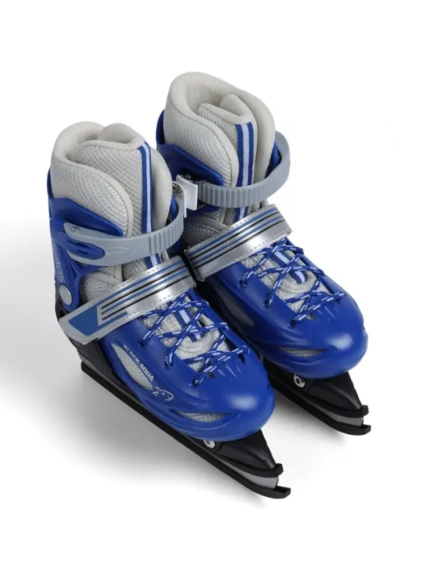 Коньки детские раздвижные BlackAqua, р. 26-29, для фитнеса, синие