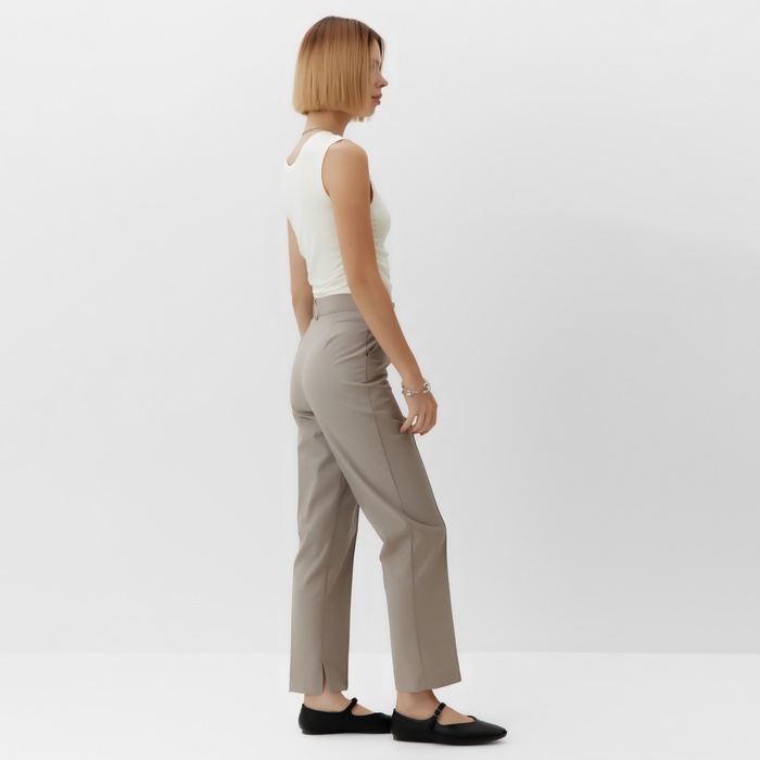 Брюки женские MINAKU: Casual Collection цвет бежевый, р-р 50