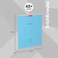 Тетрадь 12 листов в линейку ErichKrause &laquo;Классика&raquo;, обложка мелованный картон, блок офсет, белизна 100%, голубая