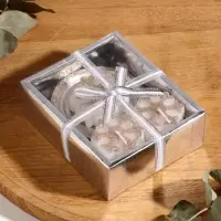 Набор свечей "Снежинки и подсвечник" 3 шт 12х10х4 см