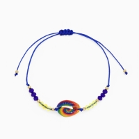 Браслет-оберег &laquo;Глазик&raquo; ракушка (неделимая фасовка 12 шт., цена за шт.), цветной в золоте