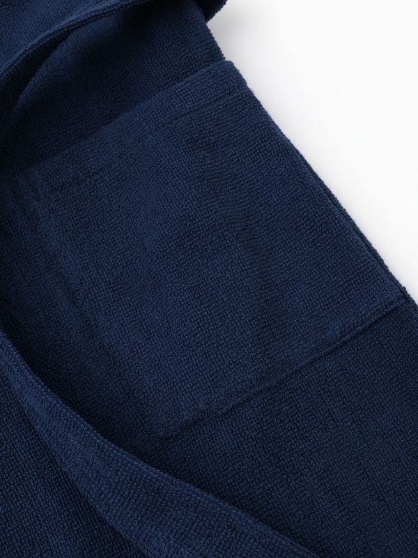 Халат детский Экономь и Я, цв. тёмно-синий, р-р 34, 100% хл, 340 г/м2