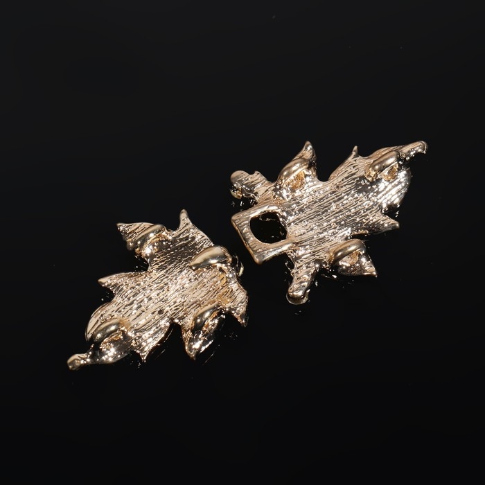 Декоративная застёжка &laquo;Листок&raquo;, 5,1 &times; 2,3 см, цвет золотой