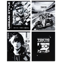 Тетрадь 96 листов в клетку на скрепке Аниме. Tokyo, обложка мелованный картон, ВД-лак, МИКС Тетрадь 96 листов в клетку на скрепке Аниме. Tokyo, обложка мелованный картон, ВД-лак, МИКС