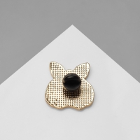 Значок &laquo;Собачка&raquo; корги, хвостик, цвет оранжево-белый в золоте