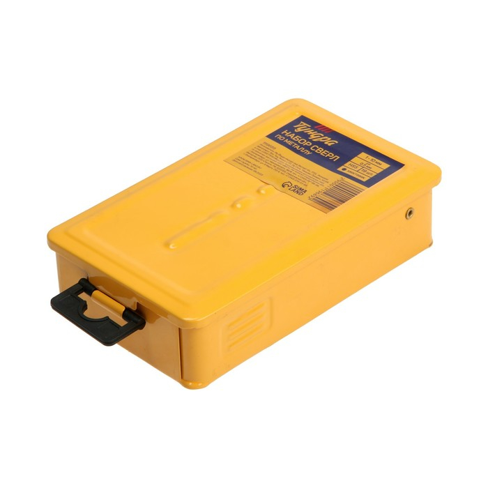 Набор сверл по металлу ТУНДРА, HSS, цилиндрический хвост., 1 - 10 мм (через 0.5 мм), 19 шт.