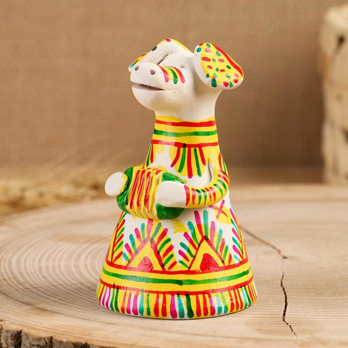 Филимоновская игрушка колокольчик &laquo;Собачка&raquo;